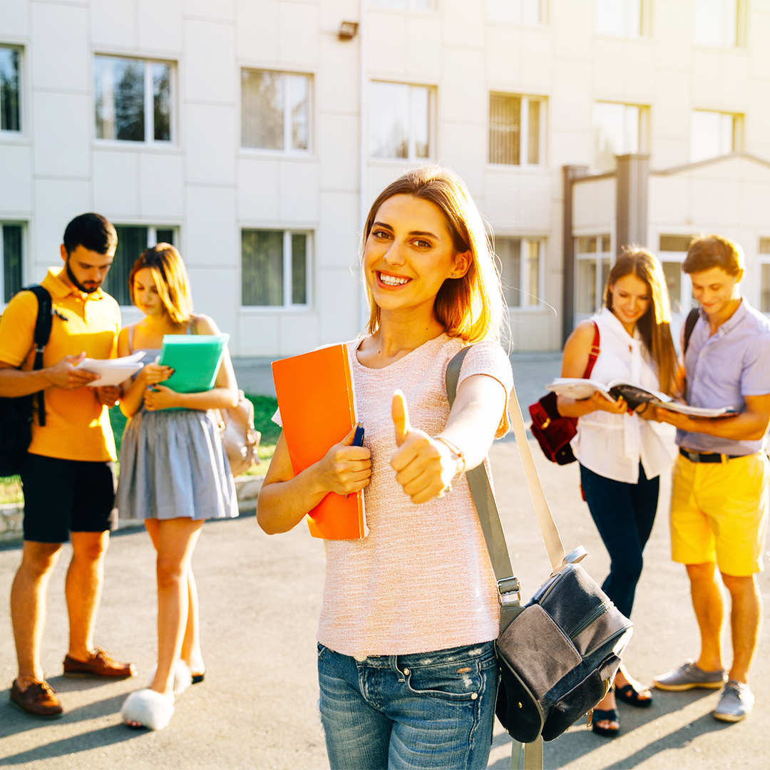 Student with glasses